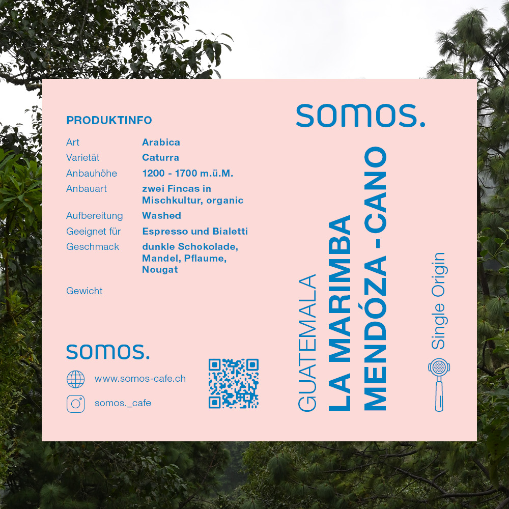 Single Origin Espresso La Marimba aus Huehuetenango, Guatemala – Bio, Caturra, washed, geröstet von somos. café Basel
